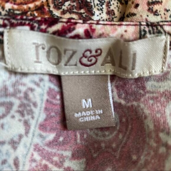 Roz & Ali Sleeveless Top with Chiffon Overlay Women's Size Medium - Picture 6 of 8